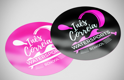 ines correia watersports center logo stickera